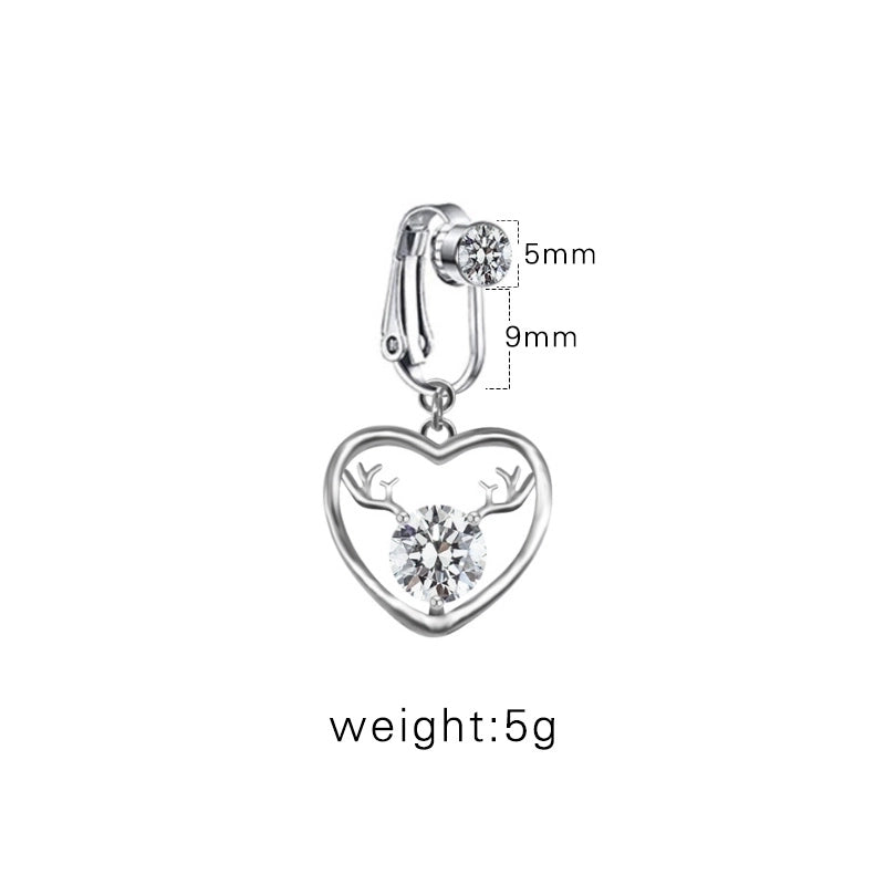 Casual Retro Minimalist Animal Starry Sky Moon Stainless Steel Alloy Copper White Gold Plated Gold Plated Rhinestones Belly Ring In Bulk