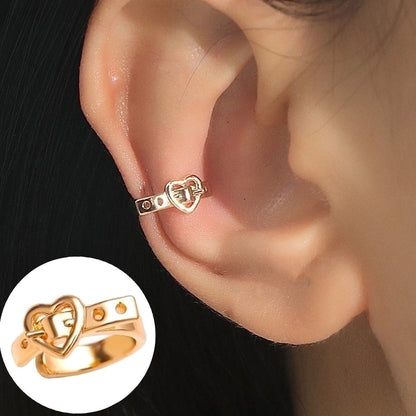 1 Piece Minimalist Commute Geometric Inlay Copper Zircon Ear Cuffs