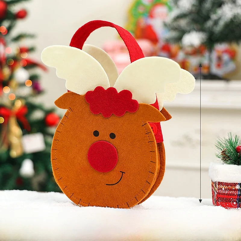 Christmas Gift Bag Candy Bag Christmas Decoration Burlap Santa Claus Apple Bag Gift Bag