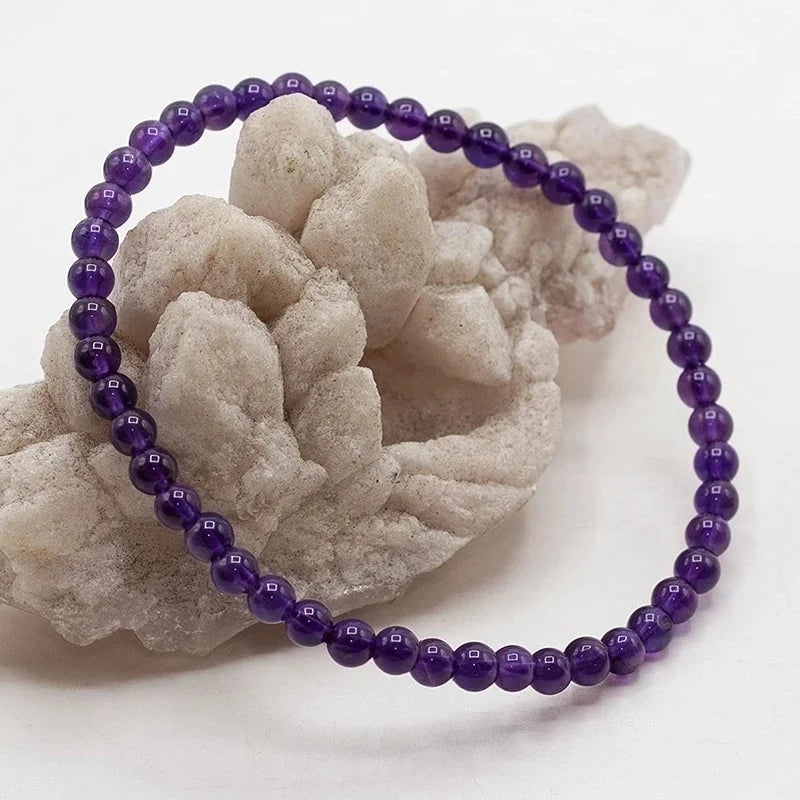 Romantic Classic Style Round Natural Stone Bracelets In Bulk