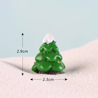 Christmas Snowman Micro Landscape Snow Basin Landscaping Small Ornaments Santa Claus Keychain Pendant Resin Gift
