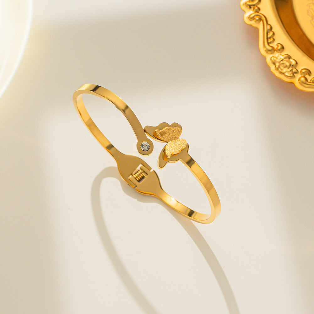 Titanium Steel 18K Gold Plated Bangles