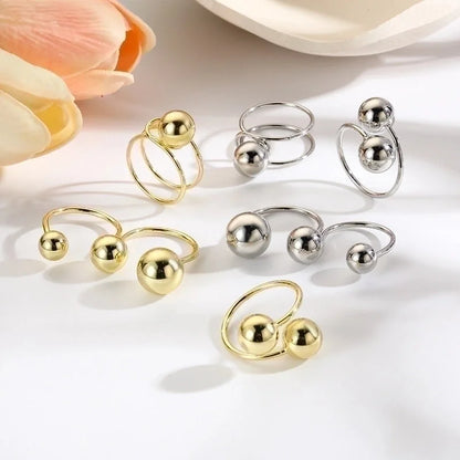 Copper 18K Gold Plated Circle Open Rings