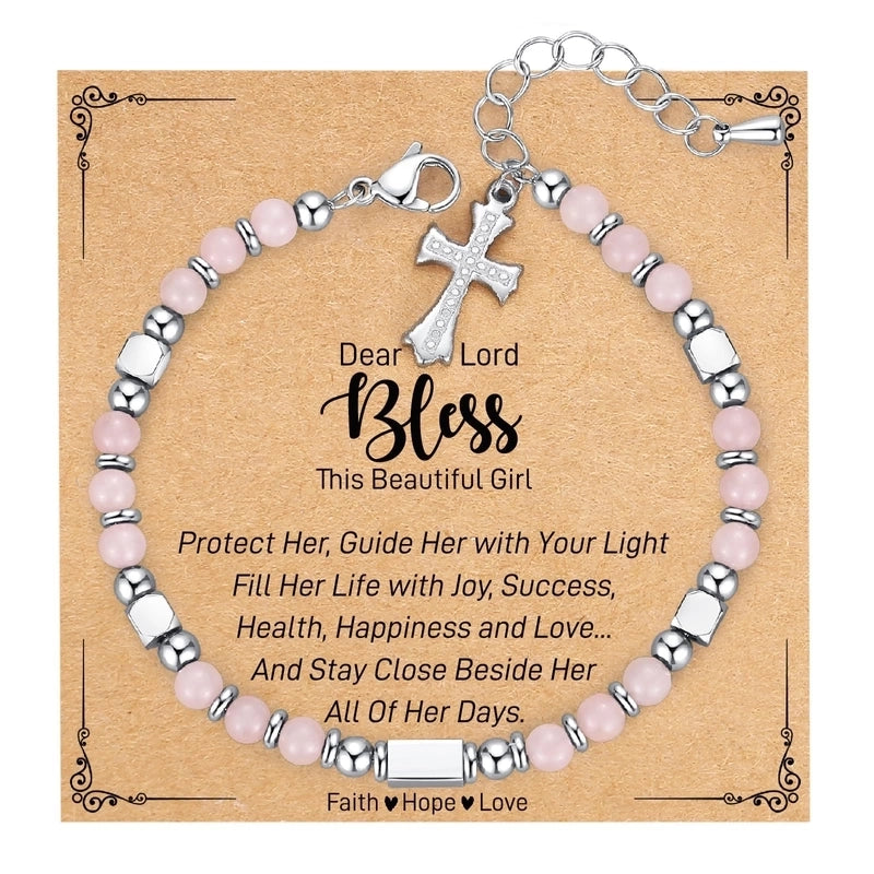 Minimalist Classic Style Round 304 Stainless Steel Natural Stone Bracelets In Bulk