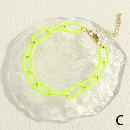 Bohemian Streetwear Solid Color Copper Stoving Varnish Plating 18k Gold Plated Bracelets