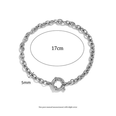 Minimalist Classic Style Solid Color 304 Stainless Steel Bracelets In Bulk