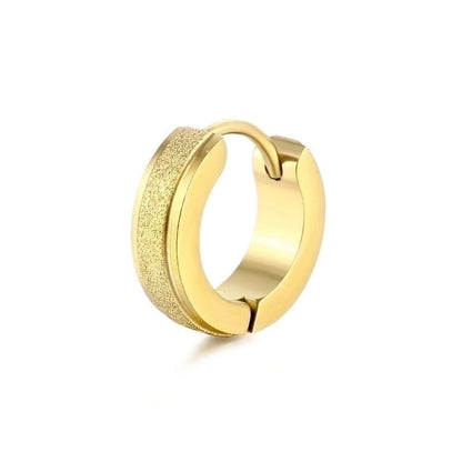 Minimalist Geometric Stainless Steel Polishing Hoop Earrings 1 Piece