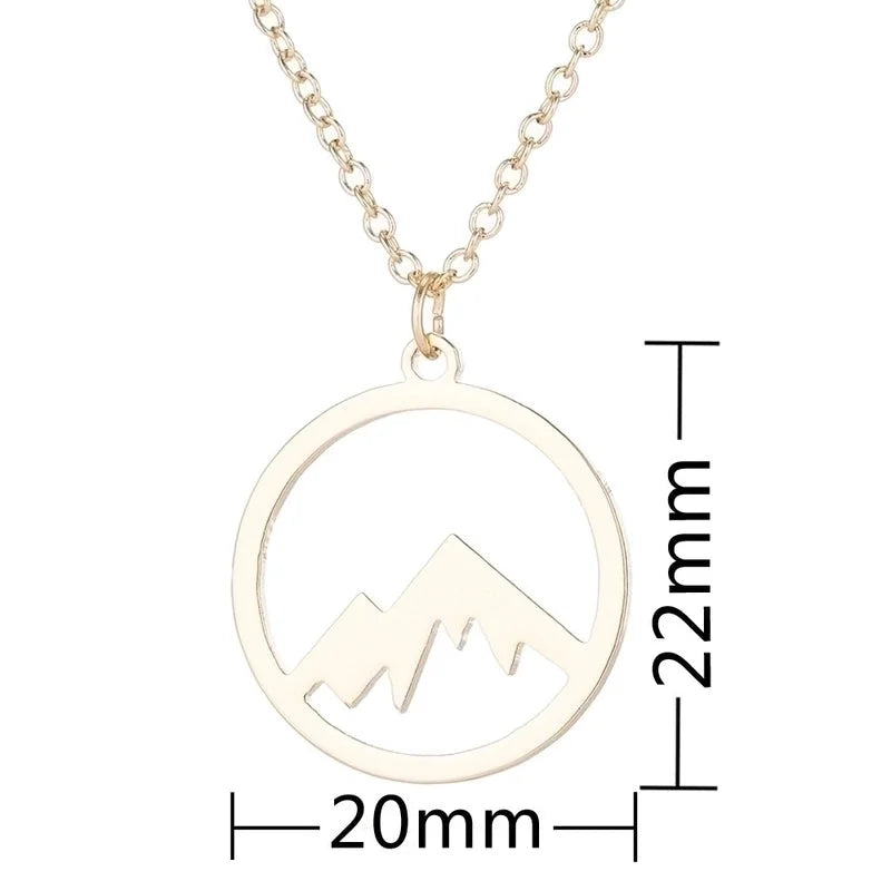 Fashion Mountain 201 Stainless Steel 18K Gold Plated Stainless Steel Necklaces