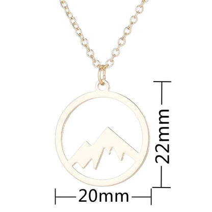 Fashion Mountain 201 Stainless Steel 18K Gold Plated Stainless Steel Necklaces