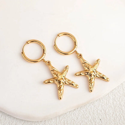 Geometry Ear Ring Affordable Luxury Style Short Tassel Earrings Eardrops Ocean Series Stainless Steel Earrings