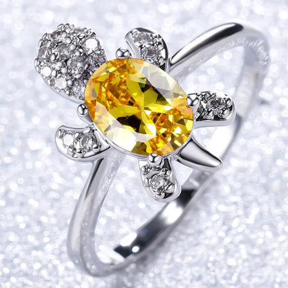 Minimalist Animal Copper Plating Inlay Artificial Gemstones Rings