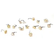 Nose Rings & Studs Fashion Flower 316L Stainless Steel Copper Plating