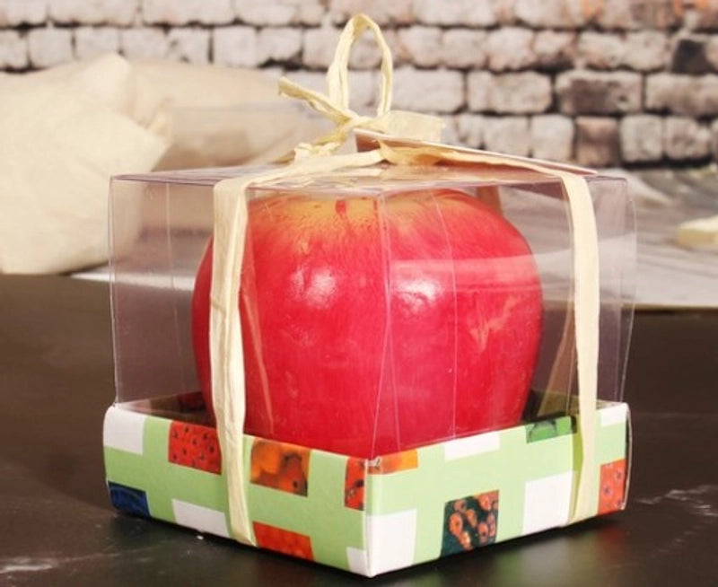 Christmas Cartoon Style Cute Apple Wax Candle