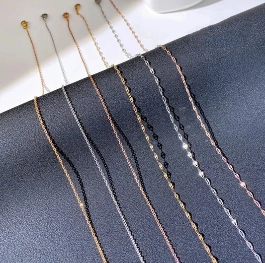 Minimalist Geometric Titanium Steel Chain Necklace