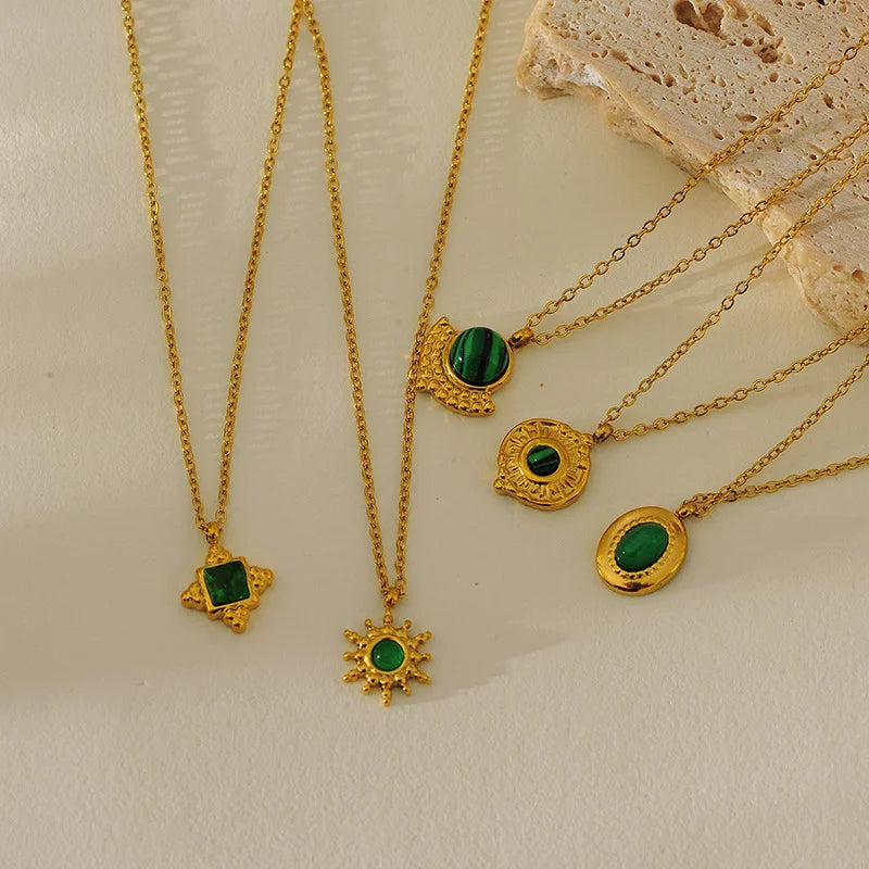 Elegant Luxurious Shiny Geometric Tree 304 Stainless Steel Necklace