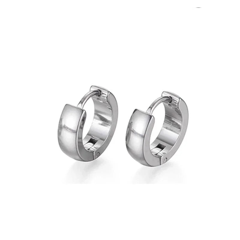 Minimalist Geometric Polishing Stainless Steel No Inlaid Stainless Steel Earrings