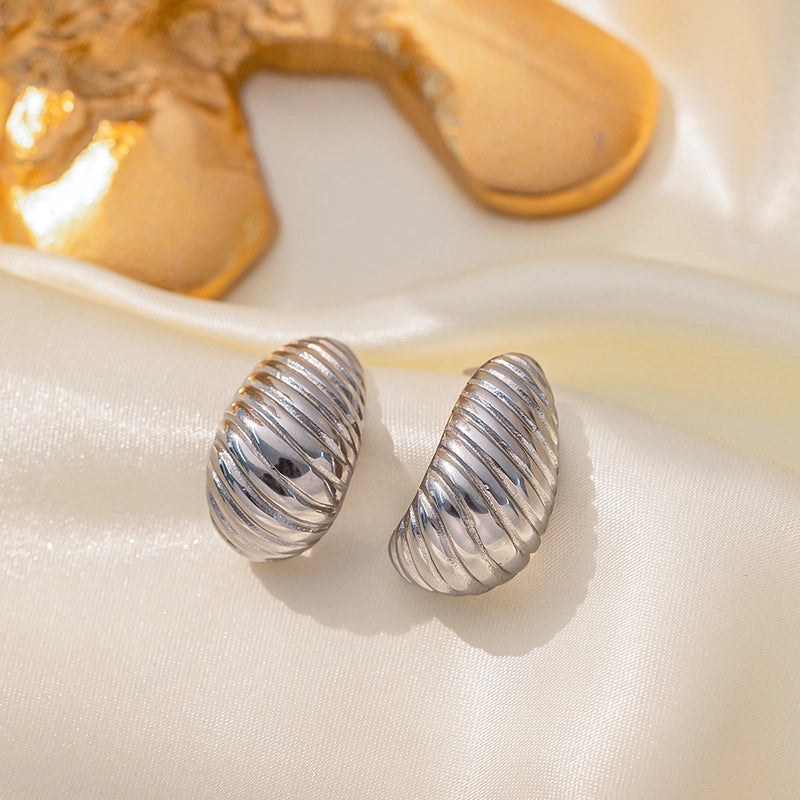 1 Pair Basic Modern Style Classic Style C Shape Irregular Heart Shape Irregular Plating 304 Stainless Steel Ear Studs