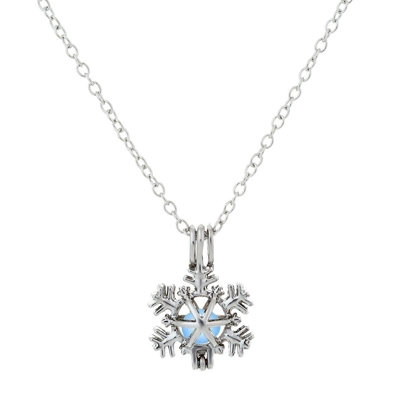 Luminous Hollow Snowflake Pendant Necklace