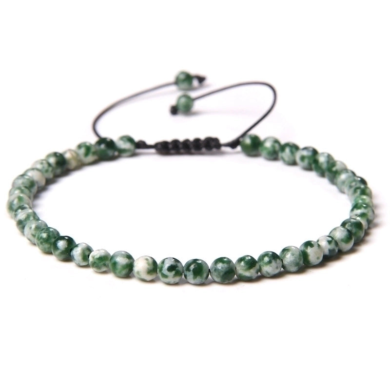 Casual Solid Color Natural Stone Knitting Bracelets