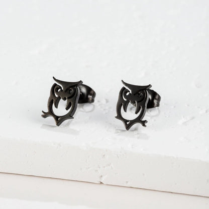 1 Pair Cute Sweet Animal Polishing Plating 304 Stainless Steel 18K Gold Plated Ear Studs