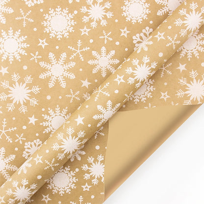 Christmas Cute Snowflake Elk Kraft Paper Party Gift Wrapping Supplies