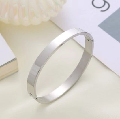 Basic Solid Color Stainless Steel Bangle
