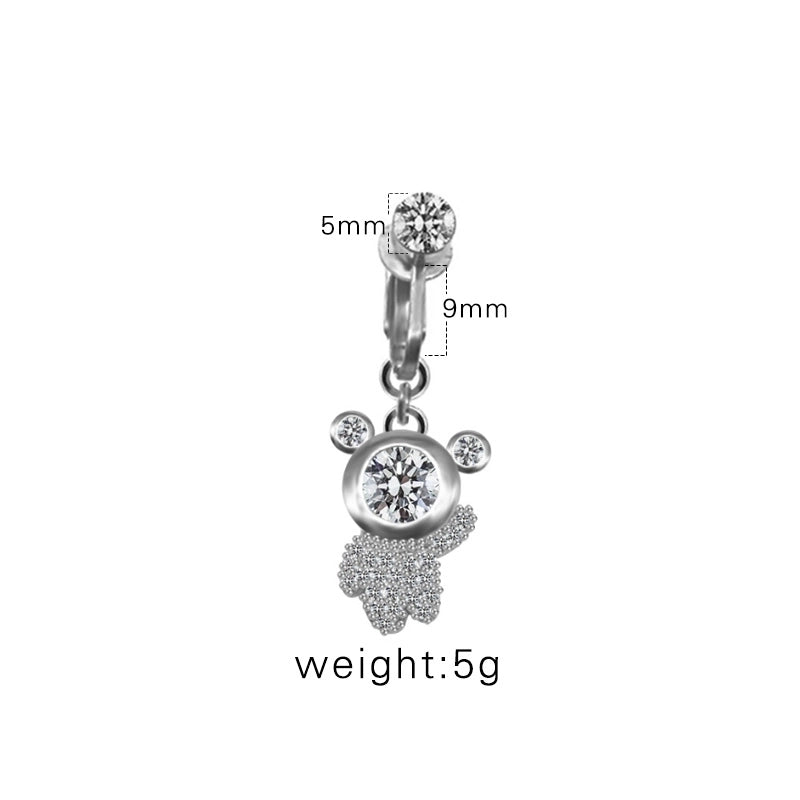 Casual Retro Minimalist Animal Starry Sky Moon Stainless Steel Alloy Copper White Gold Plated Gold Plated Rhinestones Belly Ring In Bulk