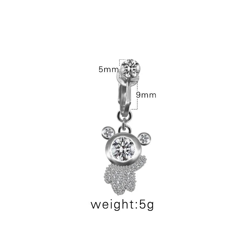 Casual Retro Minimalist Animal Starry Sky Moon Stainless Steel Alloy Copper White Gold Plated Gold Plated Rhinestones Belly Ring In Bulk