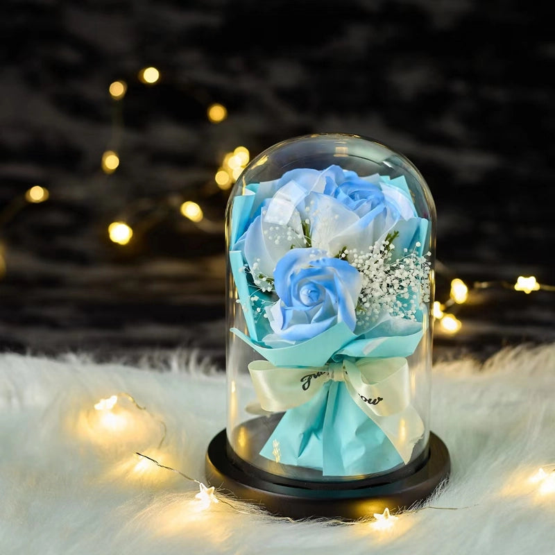 Christmas Valentine'S Day Pastoral Flower Glass Artificial Flowers