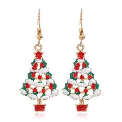 Fashion Christmas Tree Santa Claus Alloy Plating Women's Drop Earrings 1 Pair