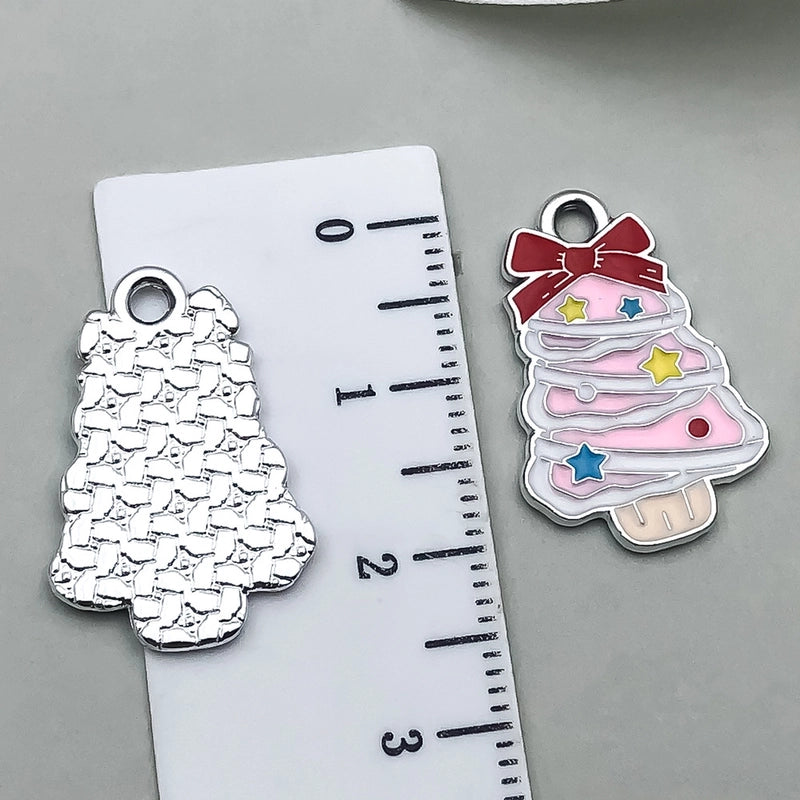 1 Piece 20 PCS/Package 17x14mm 23x18mm 23x23mm Alloy Christmas Tree Santa Claus Gingerbread Pendant Jewelry Accessories