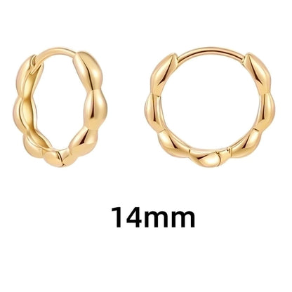 1 Pair Minimalist Heart Shape Plating Copper Earrings