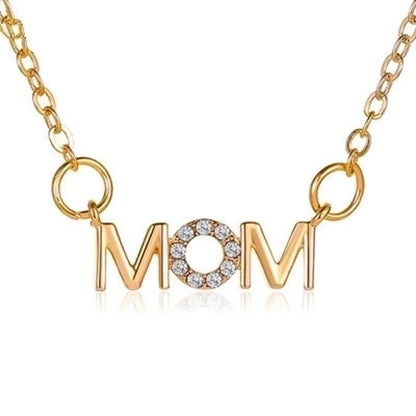 Necklace Simple English Alphabet Necklace Mother Pendant Clavicle Chain Mom Copper Necklace
