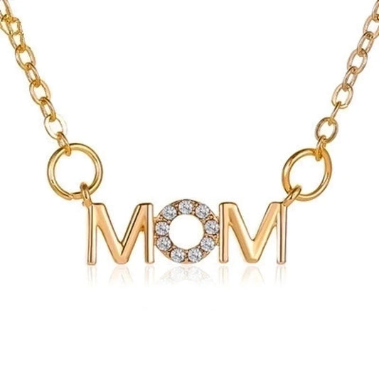 Necklace Simple English Alphabet Necklace Mother Pendant Clavicle Chain Mom Copper Necklace
