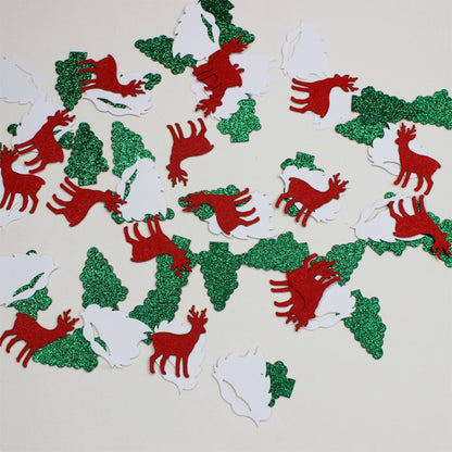 Christmas Table Confetti Reindeer Snowflake Pentagram Sprinkles Christmas Party Supplies Gifts Diy Accessories