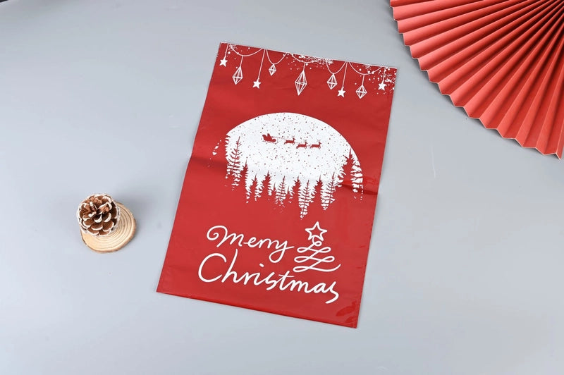 Cross-border New Christmas Gift Bag Santa Claus Drawstring Bag Aluminum Foil Bag Candy Packaging Bag Gift Bag