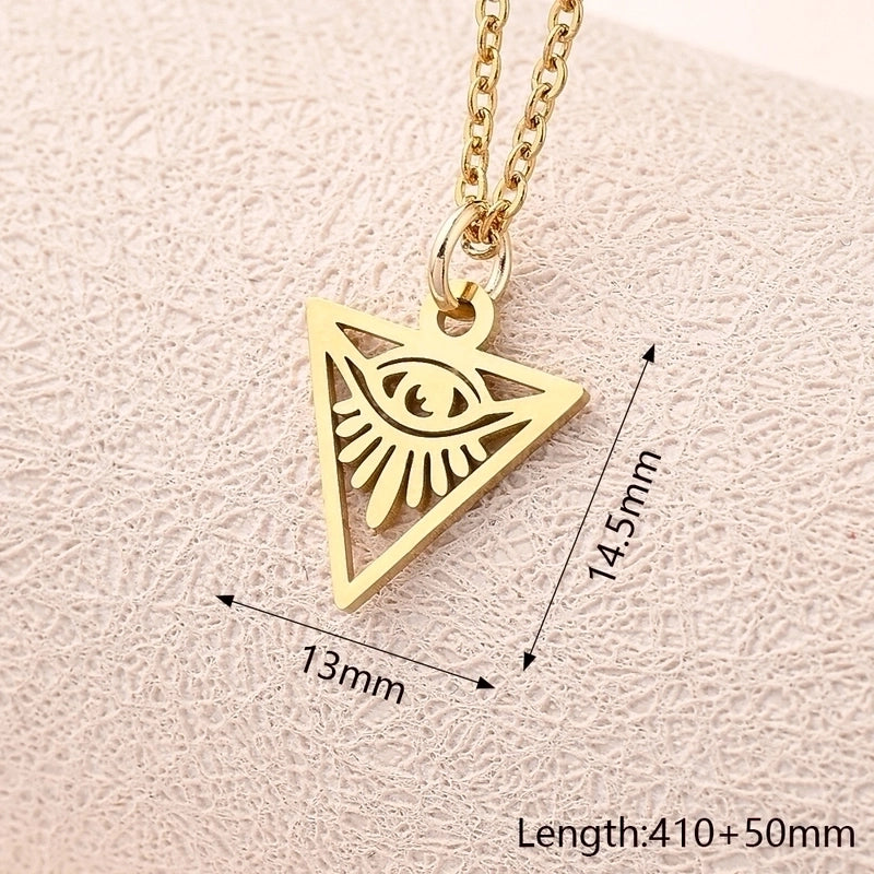 Casual Modern Style Minimalist Angel Ghost Skull 304 Stainless Steel Gold Plated Polishing Plating Pendant Necklace