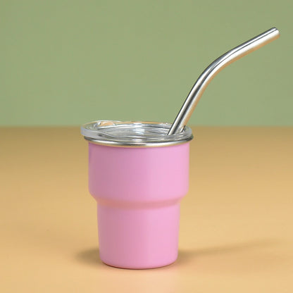 3oz Mini 304 Cold Change Small Wine Glass Single Double-layer Suction Tube Cup Sublimation Stainless Steel Cup A Generation Of Hair