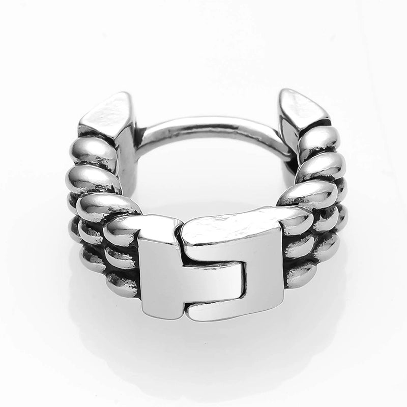 1 Piece Halloween Gothic Minimalist Polka Dots Solid Color Polishing 316 Stainless Steel Hoop Earrings