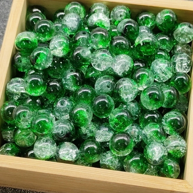 50 PCS/Package Diameter 10mm Diameter 8mm Glass Crackle Glass Beads Round Jewelry Accessories