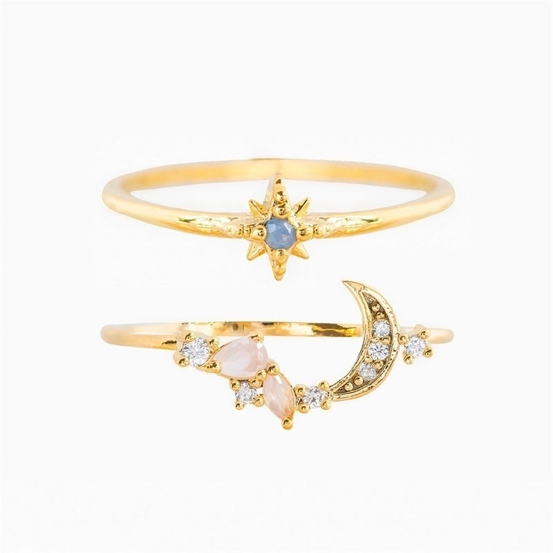 Brass Star Zircon Copper Rings