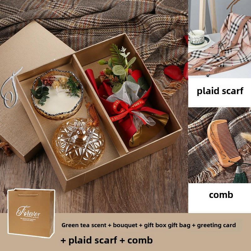 Aromatherapy Candle Gift Box March 8Th Women'S Mother'S Day Gift For Mother And Teacher Practical Niche Advanced Soy Wax