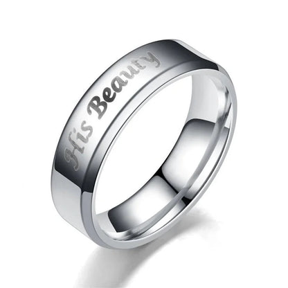 Couple Crown Hot New Bevel Stainless Steel Rings Tp190418118109