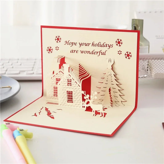 Christmas Cartoon Style Letter Party Card