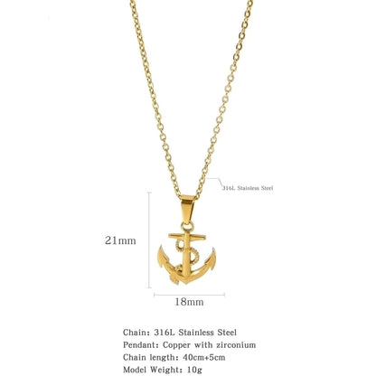 316L Stainless Steel Copper Gold Plated Minimalist Classic Style Plating Constellation Pendant Necklace