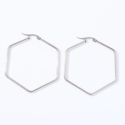 1 Pair Fashion Star Heart Shape Butterfly Plating Hollow Out 201 Stainless Steel 18K Gold Plated Earrings