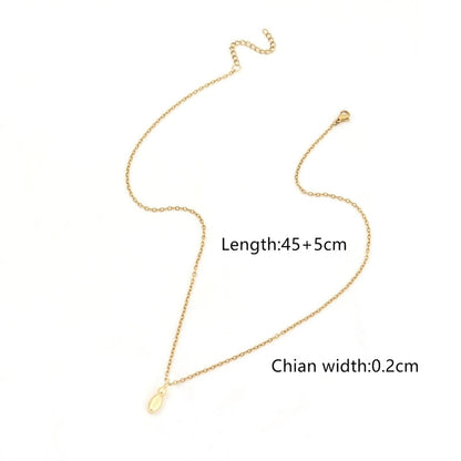 201 Stainless Steel Copper Letter Pendant Necklace