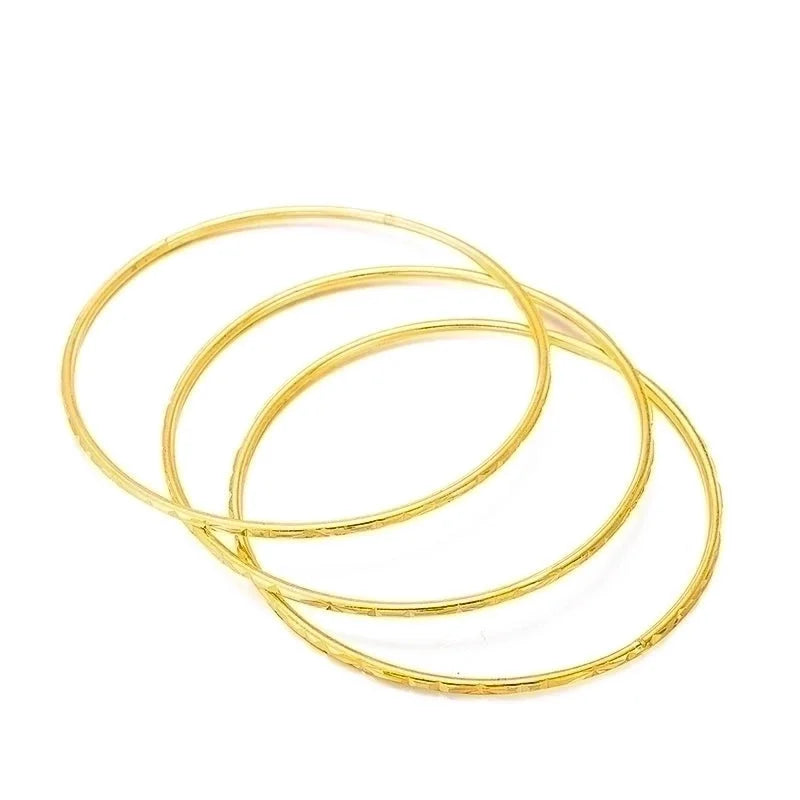 Minimalist Geometric Copper Gold Plated Bangle 1 Piece