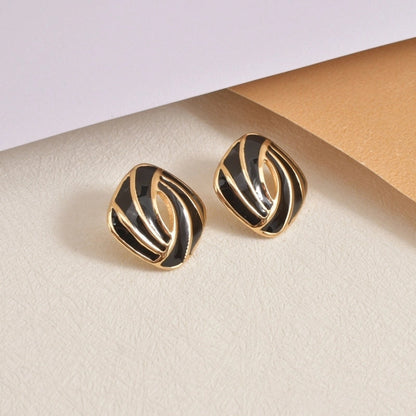 1 Pair Casual Vintage Style Minimalist Geometric 304 Stainless Steel 18K Gold Plated Ear Studs