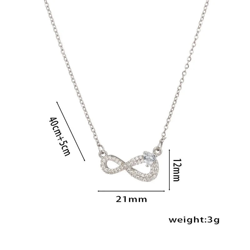 Elegant Infinity Titanium Steel Pendant Necklace